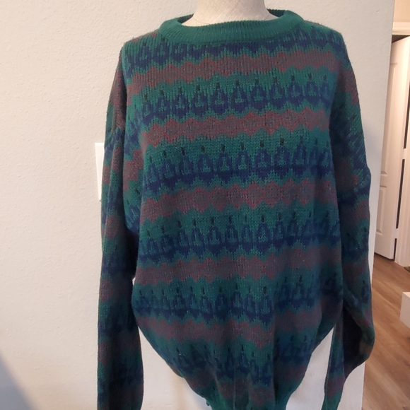 STONERIVER Outfitters Sweter Green Blue Size L - Picture 6 of 8